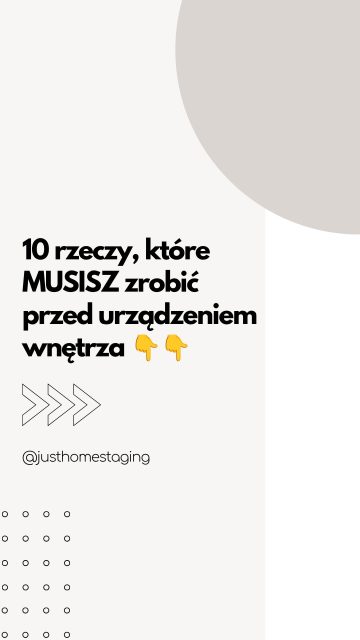 Zostaw komentarz ‘PROJEKT’ - a otrzymasz link do bezpłatnej konsultacji. 🫰💰

Nie marnuj swojego cennego czasu na podejmowanie dziesiątek decyzji, planowanie kolejnych etapów, koordynowanie wykonawców, wybór materiałów, stworzenie spójnej koncepcji, logistykę, myślenie przestrzenne i rozwiązywanie wszystkich problemów, które czekają Ciebie na budowie. 

Od ponad 5 lat zajmuję się projektowaniem wnętrz i nadzorowaniem remontów - skorzystaj z mojego doświadczenia i zaoszczędź sobie wielu nerwów i rozczarowań 😉

#Nieruchomości #ProjektowanieWnętrz #WynajemMieszkania #SprzedażNieruchomości

remont nieruchomości • przygotowanie mieszkania do sprzedaży • przygotowanie mieszkania do wynajmu • aranżacja wnętrz • zwiększenie wartości nieruchomości
