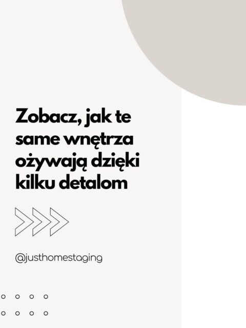 Czasami wystarczy naprawdę niewiele, by z surowego wnętrza zrobić przestrzeń z prawdziwym charakterem. 🤍
W home stagingu dodatki to narzędzia, które budują emocje. Miękkie poduszki, wyraziste plakaty na ścianach i drobne dekoracje stojące sprawiły, że oglądający tą nieruchomość od razu widział tu swój nowy dom.
A najlepsze jest to, że te zmiany nie wymagały ogromnego budżetu!
Przesuń palcem w bok na karuzeli i zobacz, jak detale zrobiły całą robotę.
Która wersja zostanie Tobie w pamięci na dłużej: przed czy po? 👇
#HomeStagingPolska #DetaleRobiąWrażenie #MetamorfozaWnętrza #WnętrzaZDuszą
────────────
🔑 aranżacja wnętrz, dodatki do wnętrz, home staging, metamorfoza salonu, dekoracje do domu, sprzedaż mieszkania
